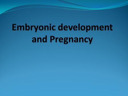 Embryonic development and Pregnancy Another term for pregnancy is the gestation period It lasts for about 280 days which is slightly more than 9 months.