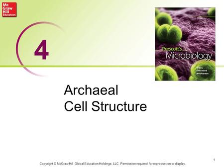 Archaeal Cell Structure 1 4 Copyright © McGraw-Hill Global Education Holdings, LLC. Permission required for reproduction or display.