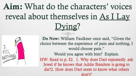 as i lay dying character analysis