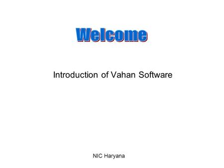 Introduction of Vahan Software