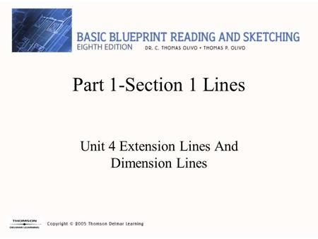 Unit 4 Extension Lines And Dimension Lines