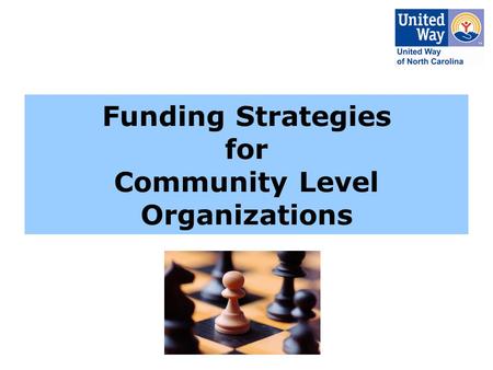 Funding Strategies for Community Level Organizations.