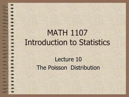 MATH 1107 Introduction to Statistics