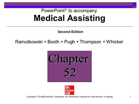Medical Assisting Chapter52