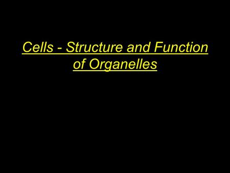 Cells - Structure and Function of Organelles. Eukaryotic vs. Prokaryotic Prokaryotic organisms are single-celled bacteria that evolved early and are very.