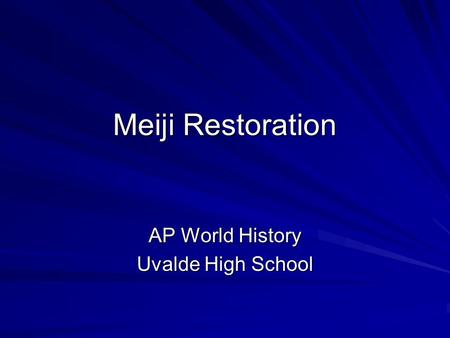 AP World History Uvalde High School
