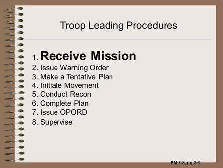Troop Leading Procedures