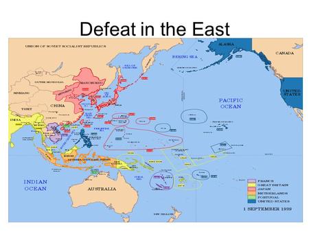 Defeat in the East. The Carrier War While the War in the Atlantic was fought between German submarines and the Allied convoys, the war in the Pacific.