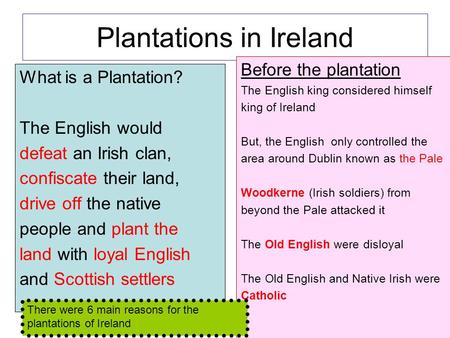 Plantations in Ireland