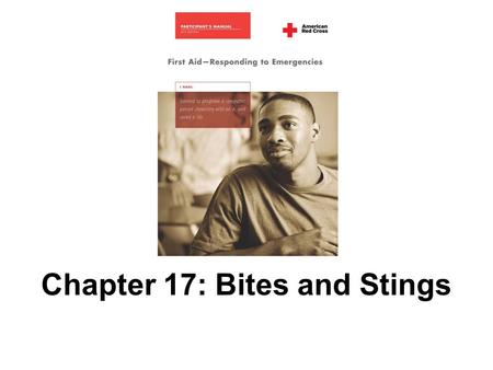 Chapter 17: Bites and Stings. 292 AMERICAN RED CROSS FIRST AID–RESPONDING TO EMERGENCIES FOURTH EDITION Copyright © 2005 by The American National Red.