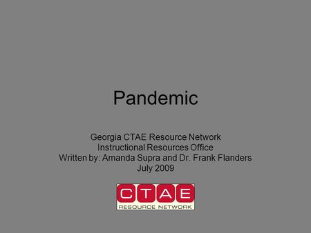 Pandemic Georgia CTAE Resource Network Instructional Resources Office