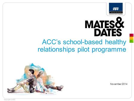 ACC’s school-based healthy relationships pilot programme November 2014 Copyright (c) ACC.