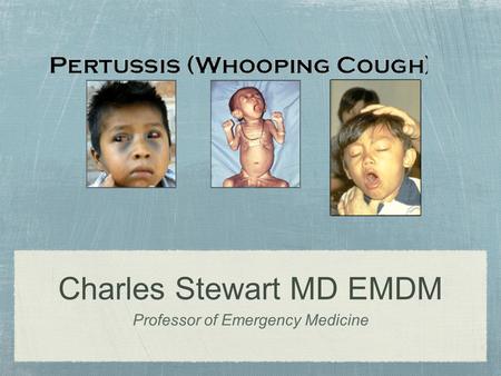 Charles Stewart MD EMDM Professor of Emergency Medicine.