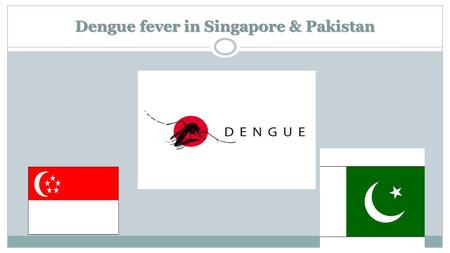 Dengue fever in Singapore & Pakistan. Introduction The most common mosquito-borne viral disease in the world Caused by a virus transmitted by the Aedes.