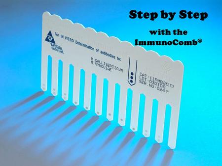 Step by Step with the ImmunoComb®.