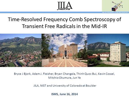 Time-Resolved Frequency Comb Spectroscopy of Transient Free Radicals in the Mid-IR Bryce J Bjork, Adam J. Fleisher, Bryan Changala, Thinh Quoc Bui, Kevin.