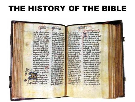 THE HISTORY OF THE BIBLE. A PAGE FROM THE GUTENBERG BIBLE (ca. 1455/1456)