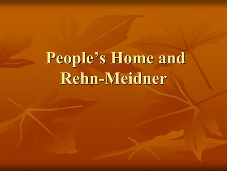 People’s Home and Rehn-Meidner People’s Home and Rehn-Meidner.