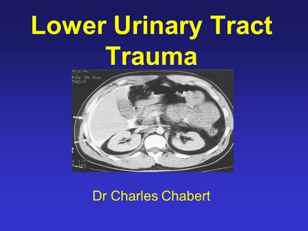 Lower Urinary Tract Trauma