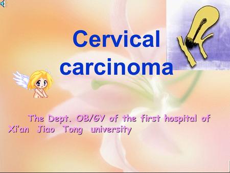The Dept. OB/GY of the first hospital of Xi’an Jiao Tong university The Dept. OB/GY of the first hospital of Xi’an Jiao Tong university Cervical carcinoma.