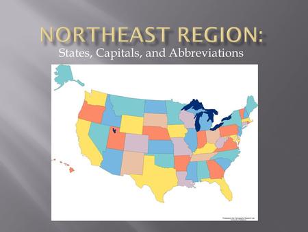 States, Capitals, and Abbreviations.  This slide show is broken into 3 sections. Each section will have a directions slide before it.  Answer the question.