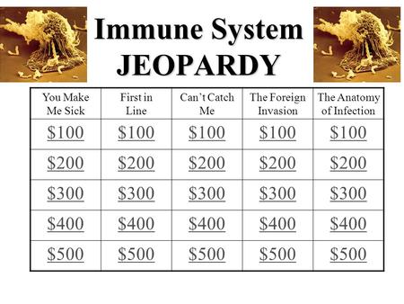 Immune System JEOPARDY
