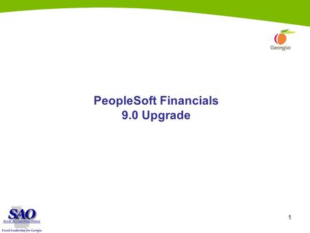 1 PeopleSoft Financials 9.0 Upgrade. 2 Asset Management.