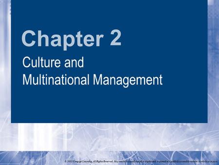 Chapter © 2013 Cengage Learning. All Rights Reserved. May not be scanned, copied or duplicated, or posted to a publicly accessible website, in whole or.