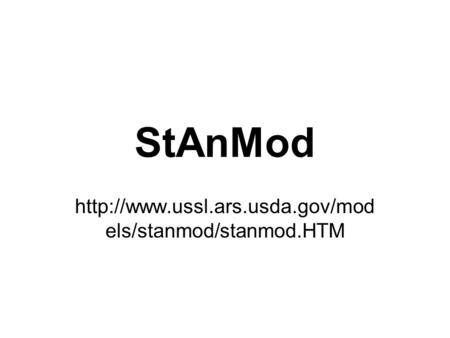 StAnMod  els/stanmod/stanmod.HTM.