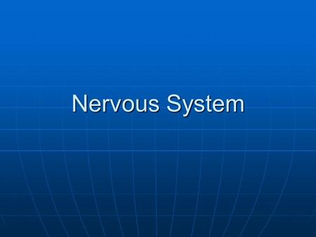 Nervous System. Functions Communication Communication Integration Integration Control Control Responds Responds External environment External environment.