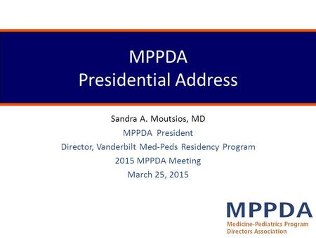 MPPDA Presidential Address