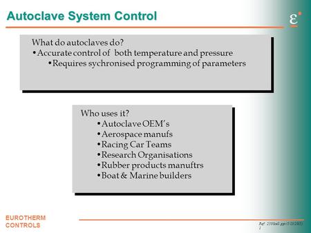 Autoclave System Control