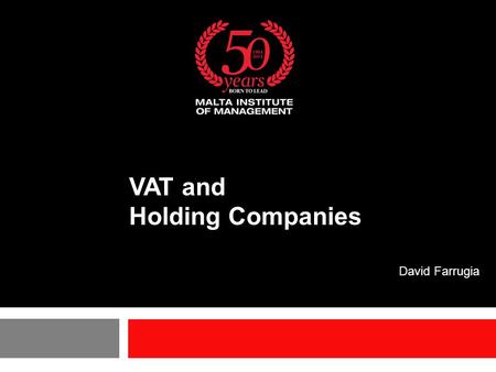 VAT and Holding Companies