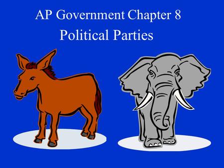 AP Government Chapter 8 Political Parties.