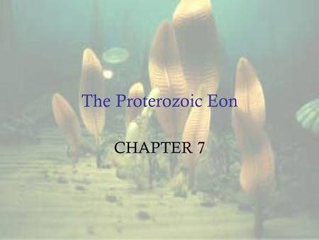 The Proterozoic Eon CHAPTER 7.