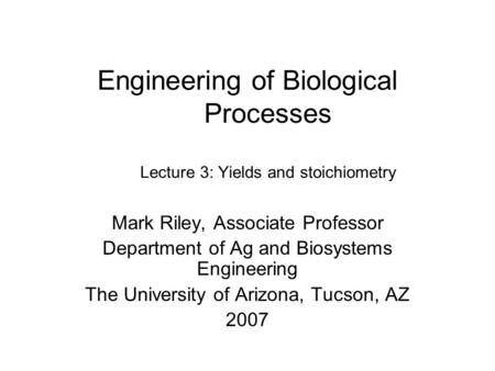 Mark Riley, Associate Professor