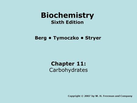 Biochemistry Sixth Edition