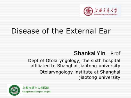Disease of the External Ear