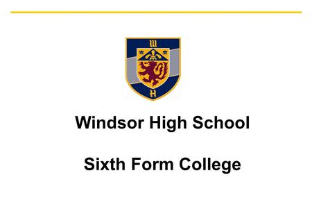 Associated Architects WINDSOR HIGH SCHOOL New Sixth Form Centre Sixth Form Centre: Presentation to Governors Windsor High School Sixth Form College.