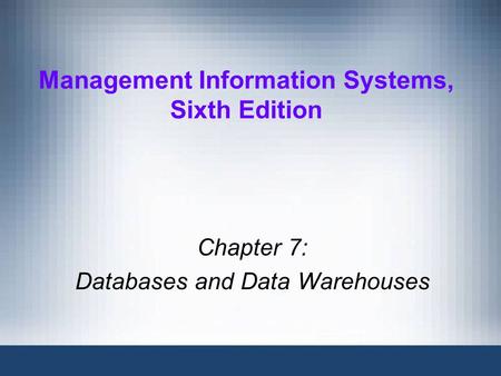 database ppt presentation download