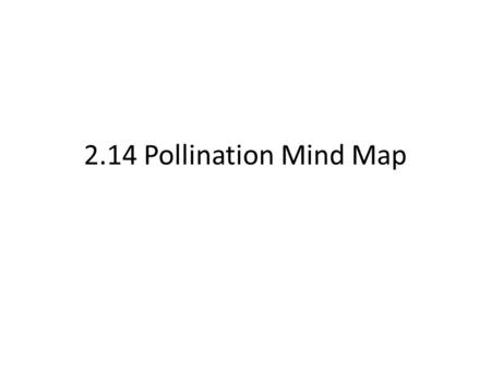 2.14 Pollination Mind Map.