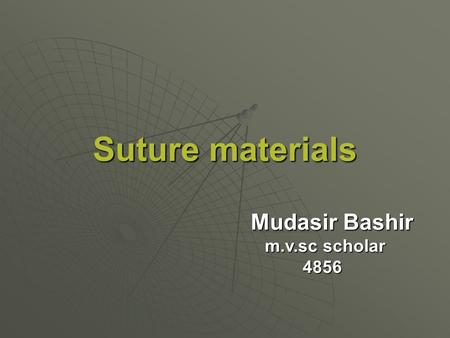 Mudasir Bashir m.v.sc scholar