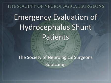 Emergency Evaluation of Hydrocephalus Shunt Patients