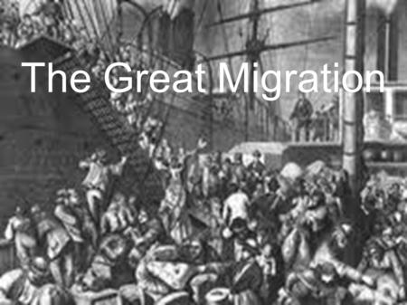 The Great Migration. Immigration After the War of 1812, Britain wanted to open up the backwoods to farming They wanted to fill the colonies with people.