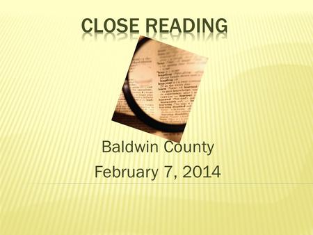 Baldwin County February 7, 2014