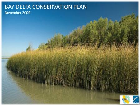 BAY DELTA CONSERVATION PLAN November 2009. Delta In Crisis 25 million people, farms and businesses in Northern, Central and Southern California depend.