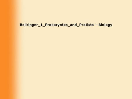 Bellringer_1_Prokaryotes_and_Protists – Biology. 1) Scientists think that two eukaryotic organelles, mitochondria and chloroplasts, were actually once.
