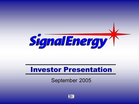 TSX-SGI September 2005 Investor Presentation September 2005.