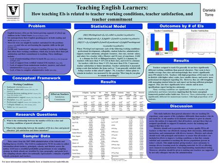 Teachers assigned to teach Els generally do not have significantly different working conditions than general educators. They seem to have smaller average.