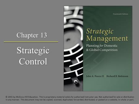 Strategic Control Chapter 13